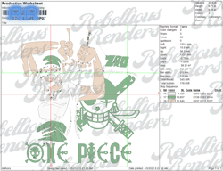Three Captain Embroidery Files, Anime Character Embroidery Files, Machine Embroidery Files Format Dst