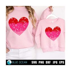 Heart PNG, Valentines Day PNG, Valentines day kids shirt, Ombre Heart PNG, Valentines Day Svg Png cut files