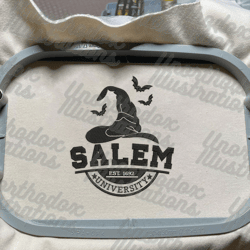 Salem University Embroidery Machine Design, Salem 1692 Embroidery Design, Halloween Witches Embroidery File