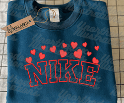 Valentine Heart Embroidered Sweatshirt, Valentine Embroidered Sweatshirt, Embroidered Couple Hoodie, Best Embroidered Sweatshirt