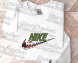 SHARK A BATHING APE X NIKE SWEATSHIRT EMBROIDERED – HOODIE EMBROIDERED, Embroidery Pattern