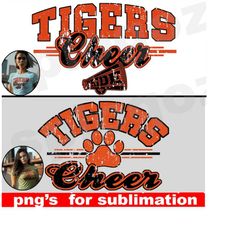 Tigers cheerleading png, Digital Download, Sublimation File, Tigers mascot design , Tigers football sublimation, Tiger c