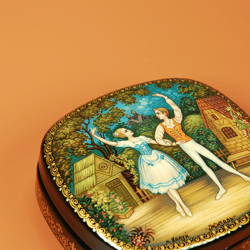Giselle ballet lacquer box hand painted jewelry box