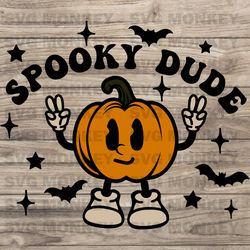 Halloween Sublimation designs, Spooky Dude SVG, Pumpkin png designs,Retro Halloween png, retro fall SVG EPS DXF PNG
