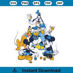 Funny Mickey Mouse and Friends Hanukkah SVG Cricut File