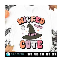 wicked cute svg png, baby halloween svg, kids halloween svg, wicked svg, retro halloween svg