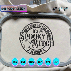 Spooky Halloween Embroidery Machine File, Spooky Bitch Embroidery Design, Hello Spooky Embroidery Design
