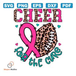 cheer for the cure american football cancer support svg