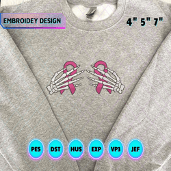 Pink Ribbon Embroidery Machine Design, Halloween Spooky Embroidery Design, Embroidery Design, Embroidery File