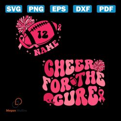 personalized cheer for the cure breast cancer support svg