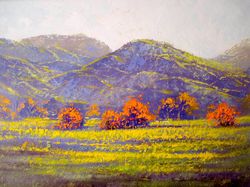 Autumn Painting ORIGINAL OIL PAINTING on Canvas, 28x20'' Fall Painting Original Art by "Walperion Paintings"