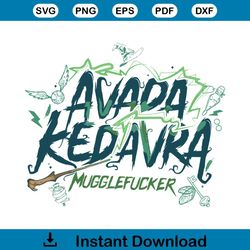 Magic Wand Avada Kedavra SVG Cutting Digital File