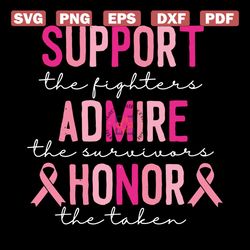 Support The Fighters Admire The Survivors SVG Download