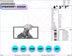 Anime Copy Character Machine Embroidery, Manga Embroidery File, Embroidery Design File Download