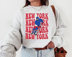 New York Ranger Sweatshirt, Rangers T-Shirt, Hockey Sweatshirt, College Sweater, Vintage New York, Hockey Fan Shirt, New