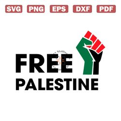 Free Palestine Human Rights Protest SVG File For Cricut