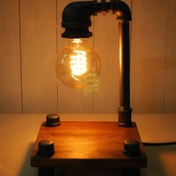 Artisan Glow: Handmade Loft-Style Table Lamp