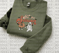 Spooky Halloween Embroidery File, Tis The Season Embroidery Design, Scary Pumpkin Embroidery File, Embroidery File