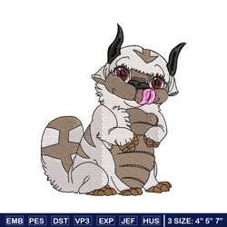 Appa Avatar embroidery design, Avatar embroidery, embroidery file, cartoon design, cartoon shirt, Digital download