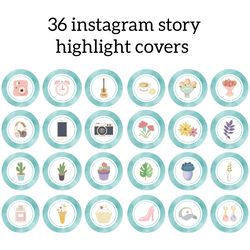36 Green Instagram Highlight Icons. Colors Instagram Highlights Images. Lifestyle Instagram Highlights Covers