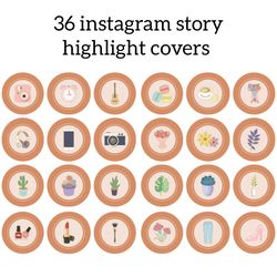 36 Orange Instagram Highlight Icons. Colors Instagram Highlights Images. Lifestyle Instagram Highlights Covers