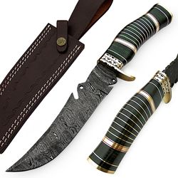 Top Quality Damascus Steel hunting bowie knife, best gift for men, gift for him, gift for a friend, gift for a husband