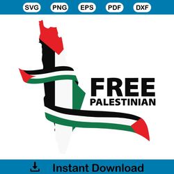 Free Palestinian Stand With Palestine SVG Cutting Digital File