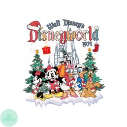 Walt Disney Disneyworld Christmas Mickey And Friend PNG