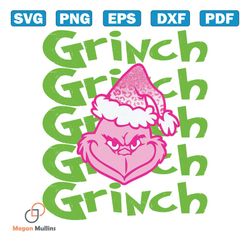 funny grinch christmas santa claus hat svg file for cricut