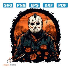 Jason Vorhees Mask Horror Character PNG Sublimation File