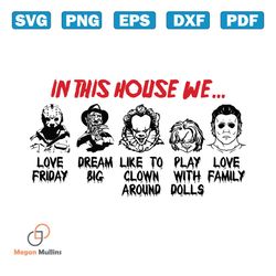 In This House We Love Friday Dream Big SVG Download File