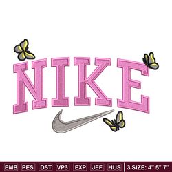 Butterfly Nike embroidery design, Butterfly embroidery, Nike design, logo shirt, Embroidery shirt, Digital download.