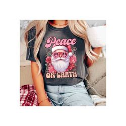 Peace on Earth PNG-Christmas Sublimation Digital Design Download