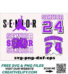 purple air senior, Class of 2024 SVG, Senior 2024 SVG Bundle, 2024 Senior svg, senior shirt svg, senior year high school