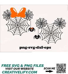 mickey mouse spider halloween,Svg Mickey Mouse silhouette Png, Cartoon character Cut file Dxf, Cricut,mickey camp,mickey