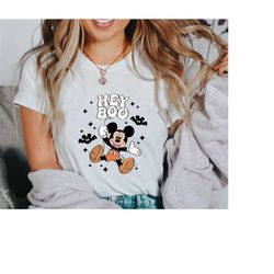 Hey Boo Mickey Shirt, Mickey Halloween Shirt, Pumpkin Mickey, Disney Spooky Season Shirt, Disney Halloween Shirt , Comfo
