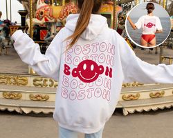 Boston Shirt, Smiley face Hoodie, Emoji Crewneck Sweatshirt