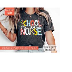 Custom School Nurse Shirt, School Nurse TShirt, School Nurse Gift, Back To School, School Nurse Tee, Back To School, Ret