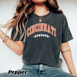 Cincinnati Football Shirt, Vintage Style Cincinnati Football Shirt Cincinnati Sweatshirt, Comfort Colors Sunday Football