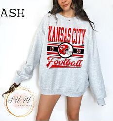 Kansas City Football Sweatshirt Vintage Style Kansas City Football Crewneck Sweatshirt Kansas City Sweatshirt Sunday Foo