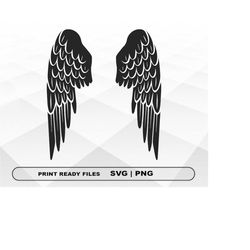 Angel Wings SVG and PNG Files Clipart, Angel Wings Print SVG, Digital Download Cricut Cut Files, Wings Silhouette Cut Fi