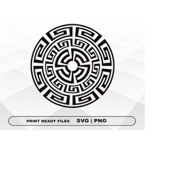 Aztecs Spiral Sign SVG and PNG Files Clipart, Sign Print SVG, Digital Download Cricut Cut Files, Sign Silhouette Cut Fil