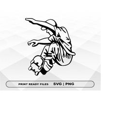 Skateboarder SVG and PNG Files Clipart, Skateboarder Print SVG, Digital Download Cricut Cut Files, Skateboarder Silhouet