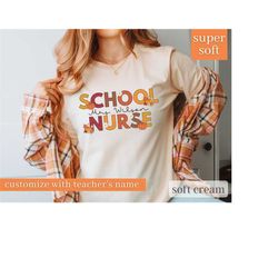 custom school nurse shirt, school nurse tshirt, school nurse gift, fall school nurse tee, back to school, pumpkin nurse