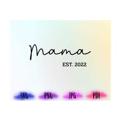 Custom Mama Design PNG, Mama Svg, Custom Text Svg, Mama Custom Text, Wavy Font Custom Mama Date, Cricut Cut File, PNG Fi