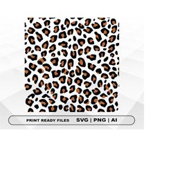 Leopard Print SVG, Animal Print SVG, Cut File Leopard Svg, Files Clipart, Print Ai and Svg, Png Digital Download, Cricut