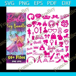 50 Files Barbie SVG Bundle, SVG, Princess Silhouette
