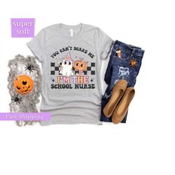 teacher halloween shirt for school nurse tshirt, halloween school nurse gift, spooky school nurse shirt, school nurse te