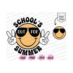 School's Out For Summer Svg Png, Teacher SVG,Summer SVG, Summer Break, Teacher Png,Vacation Png,Last Day Of School Png,