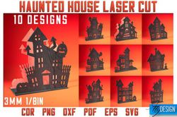 Haunted House Laser Cut SVG